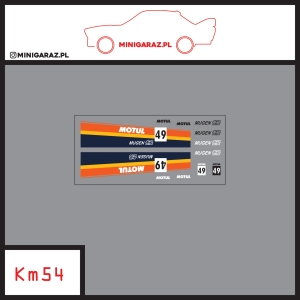 Zestaw kalkomanii KM54 MOTUL