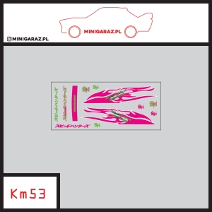 Zestaw kalkomanii KM53 SPEEDHUNTERS