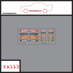 Zestaw kalkomanii KM113 HOT WHEELS