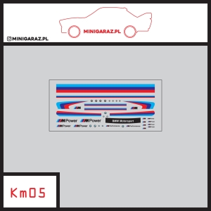 Zestaw kalkomanii KM05 BMW MPOWER czarne