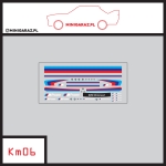Zestaw kalkomanii KM06 BMW MPOWER biały