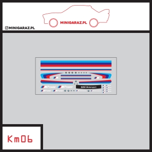 Zestaw kalkomanii KM06 BMW MPOWER biały