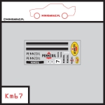Zestaw kalkomanii KM67 PENNZOIL