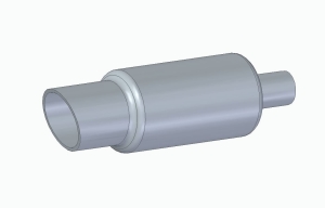TŁUMIK POJEDYNCZY ŚCIĘTY fi1.9mm