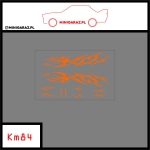 Zestaw kalkomanii KM84 TRIBAL POMARAŃCZOWY
