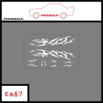 Zestaw kalkomanii KM87 TRIBAL BIAŁY