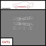 Zestaw kalkomanii KM91 TRIBAL SREBRNY CHROM