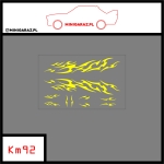 Zestaw kalkomanii KM92 TRIBAL ŻÓŁTY
