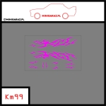 Zestaw kalkomanii KM99 TRIBAL RÓŻOWY