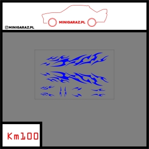 Zestaw kalkomanii KM100 TRIBAL GRANATOWY