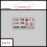 Zestaw kalkomanii KM75 M&M's