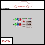 Zestaw kalkomanii KM76 M&M's
