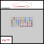 Zestaw kalkomanii KM79 TABLICE USA