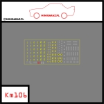 Zestaw kalkomanii KM106 FERRARI srebrne