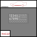 Zestaw kalkomanii KM112 CYFRY SREBRNY CHROM
