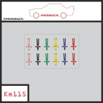Zestaw kalkomanii KM115 Pasy 5pkt.
