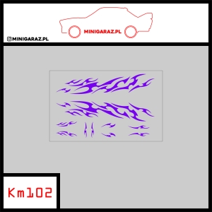 Zestaw kalkomanii KM102 TRIBAL FIOLETOWY