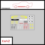 Zestaw kalkomanii KM42 SUBARU