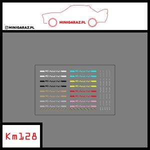 Zestaw kalkomanii KM128 PORSCHE CARRERA