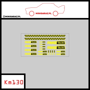 Zestaw kalkomanii KM130 Fake Taxi